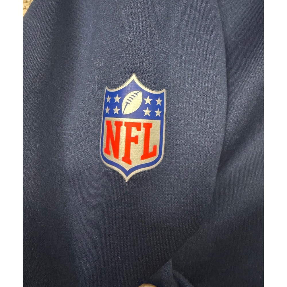 Nike NFL Dallas Cowboys Dri-FIT Hoodie Mens XL Navy Grey Colorblock Sweatshirt - Picture 6 of 9